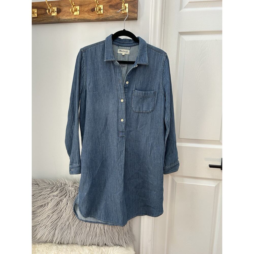 Madewell Women’s Denim Dress Long Sleeve Size Medium